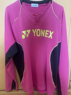 YONEX 長袖ポロシャツ ピンク/黒のサムネイル