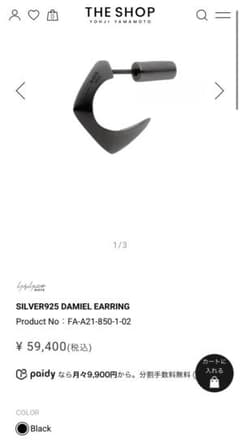 SILVER925 DAMIEL EARRING - メルカリ