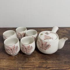 茶器セット　湯呑み　急須　レトロ 未使用】茶器セット 急須 湯呑 昭和レトロ 日本 - メルカリ