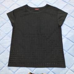 美品　AMACA ブラック 半袖 トップス