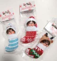 モンチッチ クリスマス オーナメント 3点セット キーホルダー 新品 28817 新品 モンチッチ クリスマス オーナメント 3点セット キーホルダー