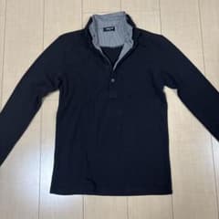 COMME CA ISM 長袖ポロシャツ ブラック Mサイズのサムネイル