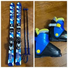 Swallow スキー板 110cm ストック&ブーツ セット - メルカリ