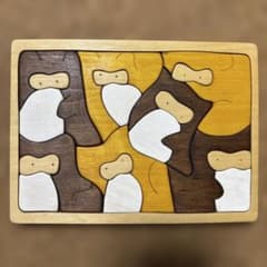 木製　動物顔ジグソーパズルのサムネイル