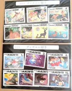 ディズニー外国切手2セット14枚 - メルカリ