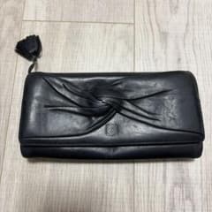 LOEWE 長財布 ブラック パープル タッセル