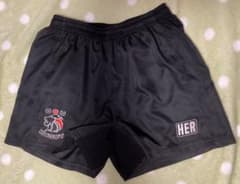 大阪産業大学ラグビー部 L 短パン 黒 中古美品 OSU ラグパン ラガー