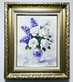 (F6号) 白川杏子【華の静寂】 表サイン有/共シール有 /真作/油彩 F6号) 白川杏子【華の静寂】 表サイン有/共シール有 /真作/油彩 - メルカリ