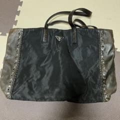 PRADA 黒 ナイロン レザーバッグのサムネイル