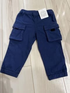 新品　hakka baby カーゴパンツ ネイビー 90cmのサムネイル