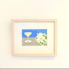 安西水丸 マティーニ（百合） カクテルシリーズ ジークレー版画 - メルカリ