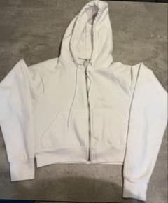 American Apparel ホワイト クロップドパーカーのサムネイル