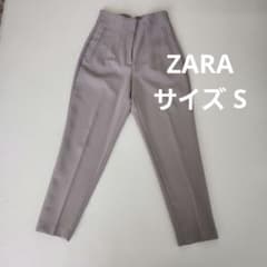 ZARA グレーベージュ センタープレスパンツ サイズSのサムネイル
