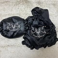 うさぎ ポーチ メイクポーチ 黒のサムネイル