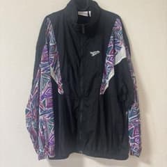 Reebok ナイロンジャケット Lサイズ ブラック/マルチカラーのサムネイル