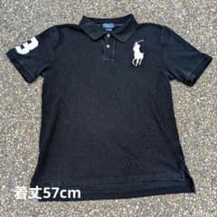 ラルフローレン ポロシャツ ビックポニー ブラック 短丈 polo ralph lauren ポロシャツ ビックポニー ブラック 黒 短丈 - メルカリ