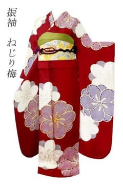 ★専用★美品 振袖 赤 ねじり梅 金駒刺繍 トールサイズ 身丈176cm ☆専用☆美品 振袖 赤 ねじり梅 金駒刺繍 トールサイズ 身丈176cm
