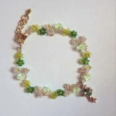 ハンドメイド 花モチーフ ブレスレットのサムネイル