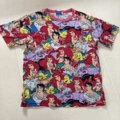 リトルマーメイド総柄 TシャツLLアリエルDisneyのサムネイル