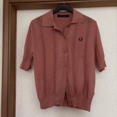 FRED PERRY ポロシャツ 半袖 ピンクニット