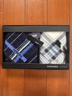 【新品未使用】renoma チェック柄ハンカチ2枚セットのサムネイル