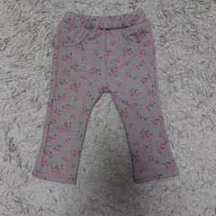 【ひろちゃん様専用】未使用  花柄 裏起毛 パンツ 80のサムネイル