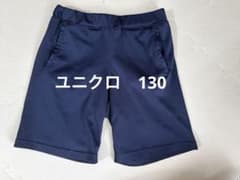 UNIQLO キッズ ハーフパンツ 130 ネイビー - 3