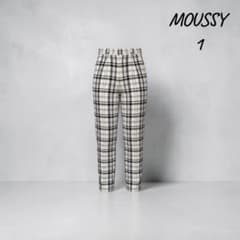 MOUSSY チェック柄 カジュアルパンツ テーパード美シルエットのサムネイル