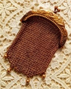 アンティーク シャトレーン※用 真鍮製パース ヤドリギモチーフ m*k様 アンティーク シャトレーン※用 真鍮製コインパース ヤドリギ