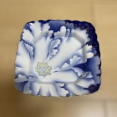 深川製磁 牡丹金ミル 角深皿 四角形 菓子入れ - メルカリ