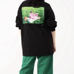 reI'm 丸山礼 うさぎ着ぐるみプリント ロングスリーブTシャツ 黒のサムネイル
