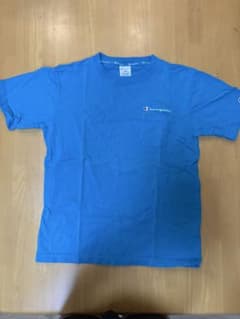 Champion チャンピオン ポケットTシャツ ブルー Lサイズ 刺繍ロゴのサムネイル