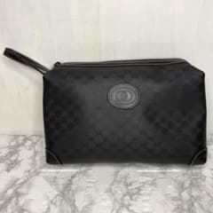 美品　GUCCI オールドグッチ　ポーチ　セカンドバッグ　マイクロGG PVC 美品】GUCCI オールドグッチ セカンドバッグ ポーチ マイクロGG 黒
