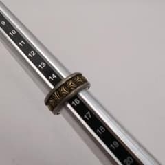 シルバー925 真鍮の装飾リング 15号