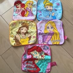 ディズニー　ミニタオル　ハンカチ　5枚　新品のサムネイル