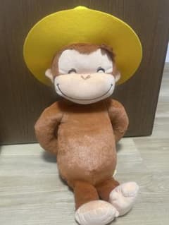 おさるのジョージ　LLぬいぐるみ　黄色い帽子