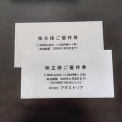 アダストリア 株主優待券 6000円分 #441のサムネイル