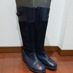 ロングブーツ 　ネイビーのサムネイル