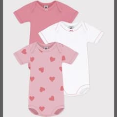 値引き可！PETIT BATEAU プチバトー 半袖ボディ 3枚セット 74cmのサムネイル
