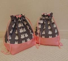 うさぎ お弁当袋とコップ袋