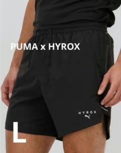 PUMA HYROX ブラックショートパンツ　メンズS PUMA x HYROX ショートパンツ メンズ ブラック Lサイズ - メルカリ
