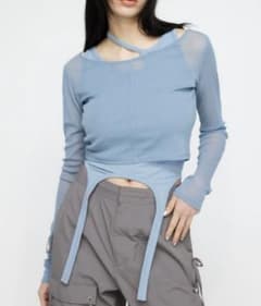 LAGUA GEM SHEER 2PIECE トップス ライトブルーのサムネイル