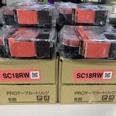 テプラPRO テープカートリッジ 18mm 強粘着　赤　19本のサムネイル