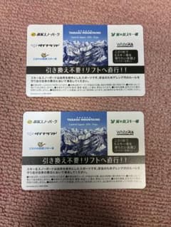 高鷲マウンテンリフト　残5時間分の券が各2枚　合計10時間分のサムネイル
