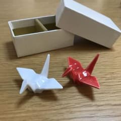 ペア箸置き　折り鶴のサムネイル