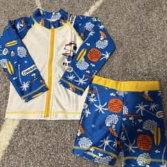 PEANUTS スヌーピー ベビー水着 ラッシュガード 90cmのサムネイル