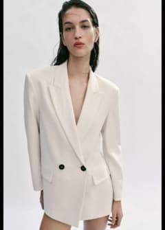 完売品】ZARA ダブルブレストオーバーサイズブレザー Mサイズ 新品タグ