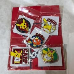 カープ×ポケモンコラボ ピカチュウ 限定ピンバッジ 5個セット 30周年