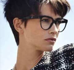 CHANEL 眼鏡 シャネル 黒縁メガネOWNDAYSのUVカットレンズ装着のサムネイル