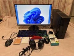 中古 フルセット ゲーミングPC 23インチモニターoffice ワードエクセル